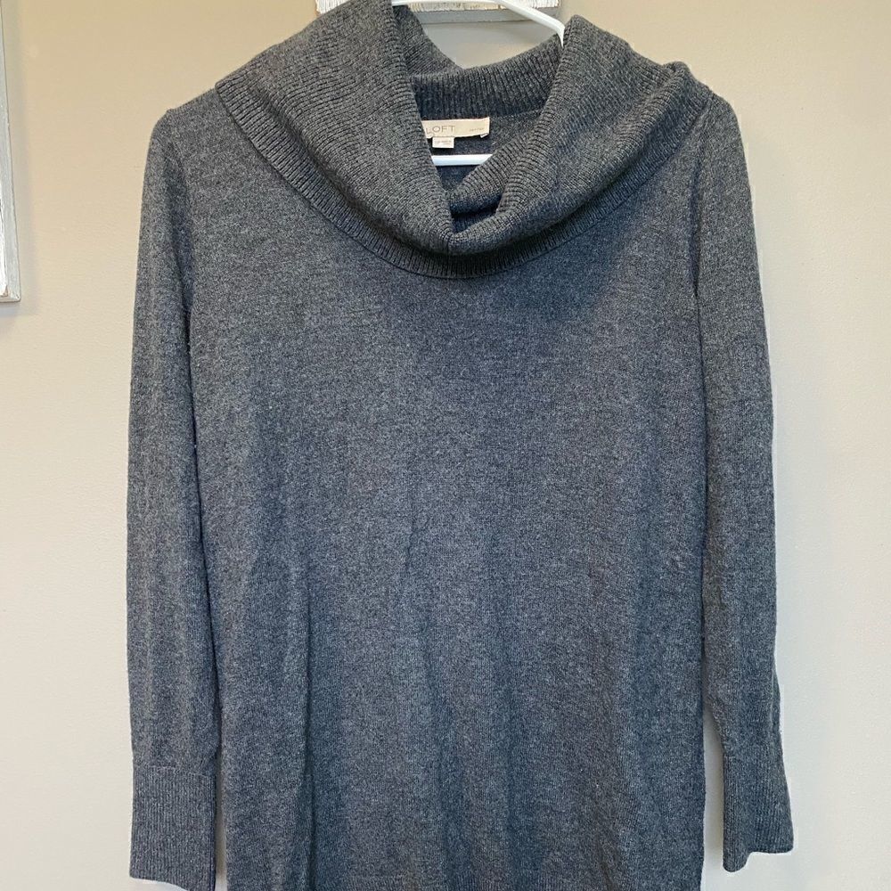Women’s Gray Loft Cowl Neck Sweater